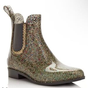Jack Rogers Sallie Rain Boot Multi Glitter Print Size 8
